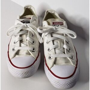 Converse All-Star Womens Sneakers Size 5.5 White Low Top Lace Up Classic